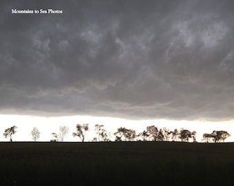 8x10 landscape photo weather print, storm clouds photo, stormy sky cloud photo, home office decor nature print