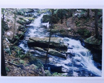 Nature lovers blank greeting card, waterfalls photo note card, New Hampshire friend card, miss you card, thank you note, boyfriend card