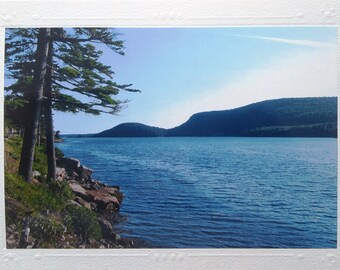 Acadia National Park blank greeting card, Maine coast photo note card, anniversary card love note, thinking of you birthday card