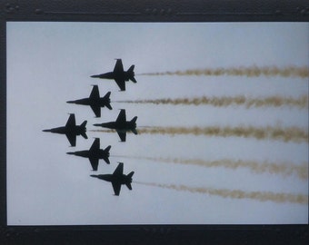 Blue Angels best selling blank greeting card, father's card, airshow planes card for dad, most popular birthday card for boys and men