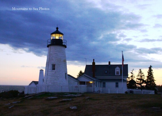 Maine coast lighthouse photo, 5x7 landscape print, best selling item, Pemaquid Lighthouse, coastal decor, New England beacon, new home gift