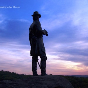 Gettysburg Pennsylvania picture, 8x10 landscape print sunset photo, Civil War history buff gift, rustic wall art country home decor