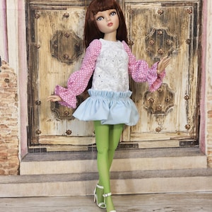 Cotton MIx-Up dress for Ellowne (pink sleeves)