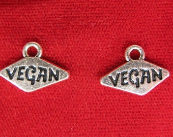 steel charm 20mm very high quality..Perfect for jewery making and other DIY projects vegetarian charm Vegetarian Vegan charm