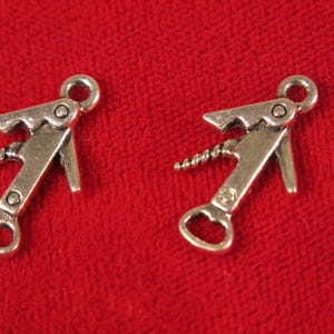 BULK! 30pc &quot;bottle opener&quot; charms in antique silver style (BC531B)