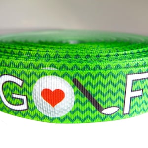 5 yards of 5/8 inch &quot;Golf&quot; grosgrain ribbon