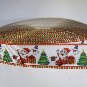 5 yards of 1 inch &quot;Santa Claus&quot; grosgrain ribbon