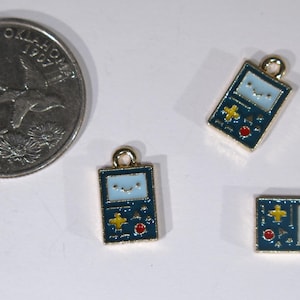 5pc &quot;video game&quot; gold color charms (BC490)