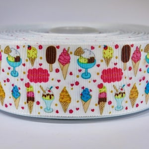 5 yards of 1.5 inch &quot;ice cream&quot; grosgrain ribbon