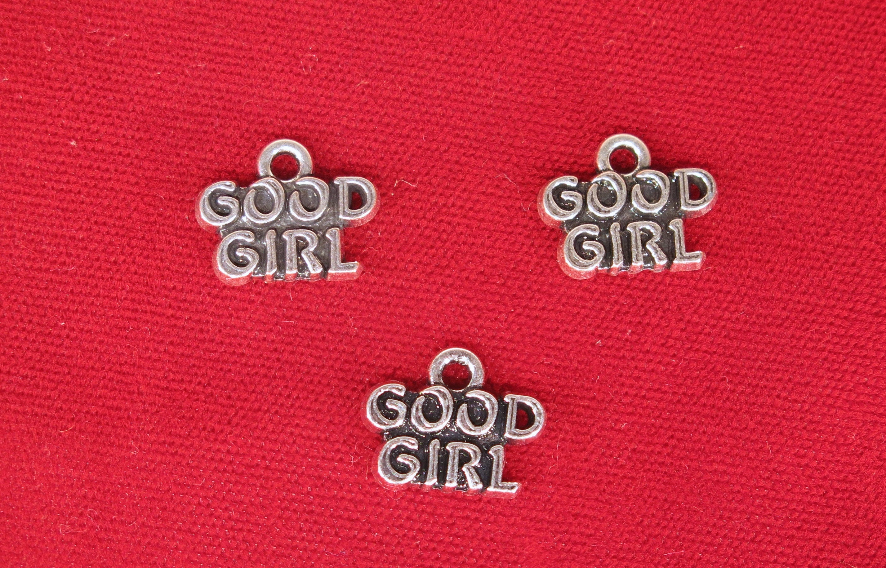 BULK 30pc Good girl charms in silver style Etsy