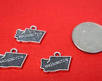 BULK! 15pc "Washington" charms in antique silver style (BC1087B)