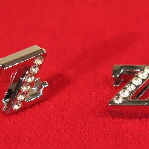 BULK! 30pc &quot;letter Z&quot; 8mm slide charms in antique style silver (BC1375-Z)