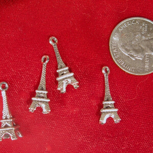 BULK! 30pc "Eiffel tower" charms in dark silver style (BC1430B)