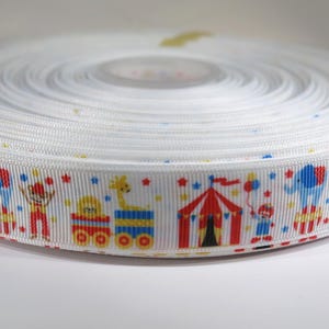 5 yards of 7/8 inch &quot;Circus&quot; grosgrain ribbon
