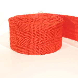 3 yards of 1 inch / 25mm red webbing, strap (WB5)