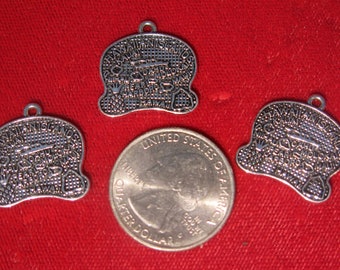 5pc "Hawaii" charms in silver style (BC1180)