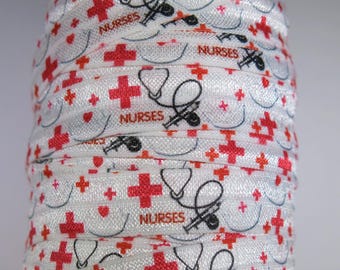 3 yards of FOE 5/8 inch "nurse" fold-over elastic ribbon
