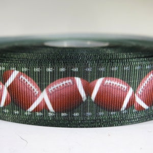 5 yards of 7/8 inch &quot;football&quot; grosgrain ribbon