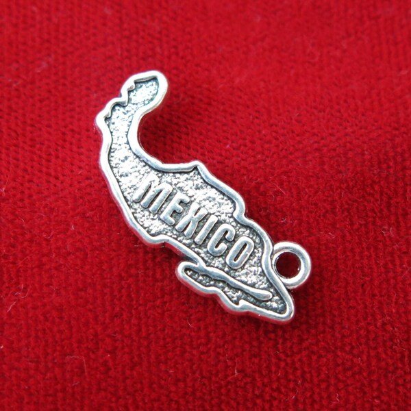 BULK! 15pc "Mexico" charms in silver style (BC800B)