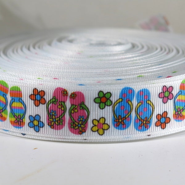 5 yards of 7/8 inch "Flip flop" grosgrain ribbon