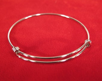 10pc 65mm stainless steel bangle bracelet (JC150B)