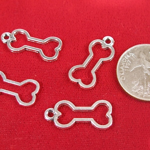 BULK! 30pc &quot;Dog bone&quot; charms in antique silver style (BC1604B)