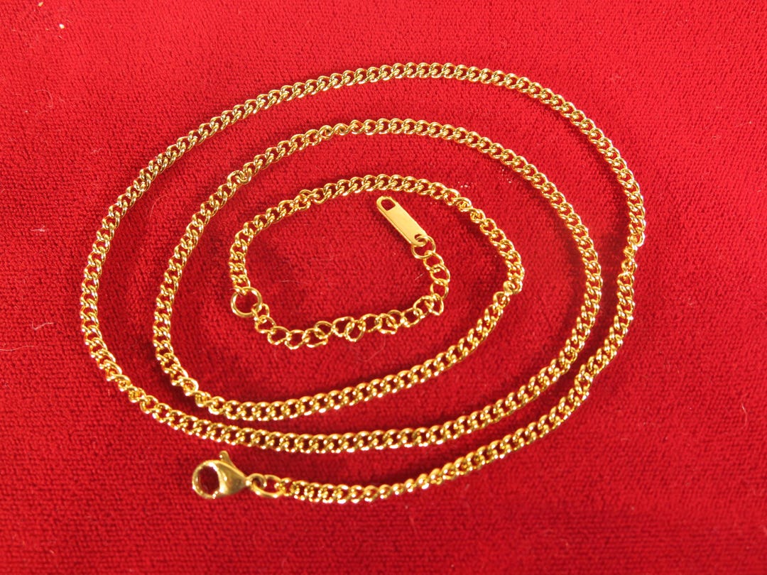 1pc 22 Inch Gold Color Stainless Steel Chain Link Necklace (JC183) - Etsy