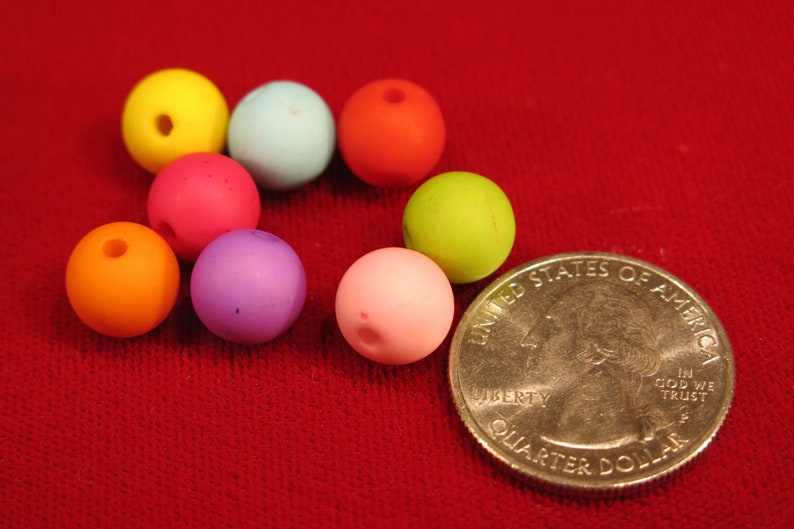 BULK 30pc round acrylic spacer beads BC599 image 2