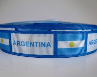 5 yards of 1 inch "Argentina" grosgrain ribbon