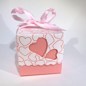 20pc pink &quot;heart&quot; favor boxes (D11)