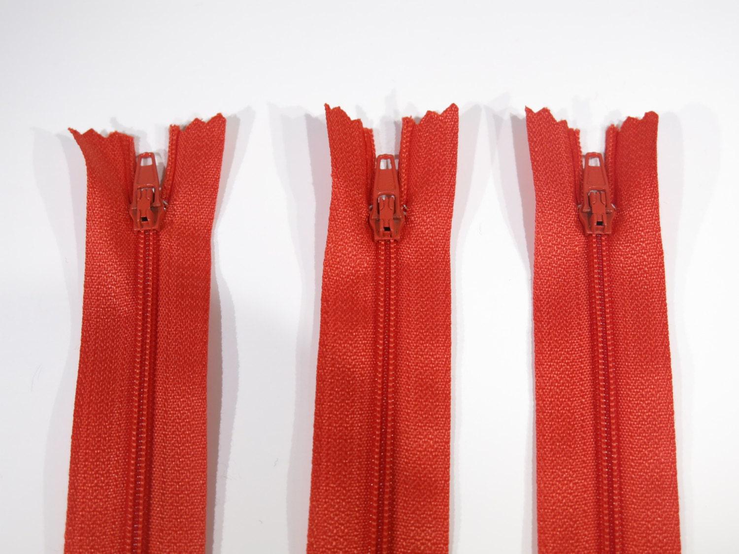 10pc Zipper 20cm / 8inch Red Closed End (Z6) - Etsy