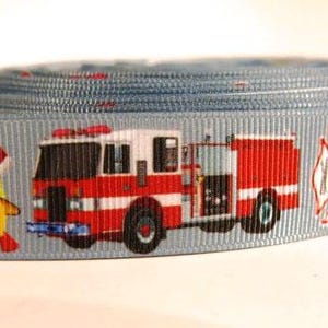 Ribbon With Fire Engines - Etsy