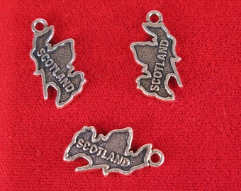 5pc "Scotland" charms in silver style (BC1179)