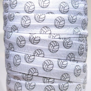 3 yards of FOE 5/8 inch Volleyball fold-over elastic ribbon image 2