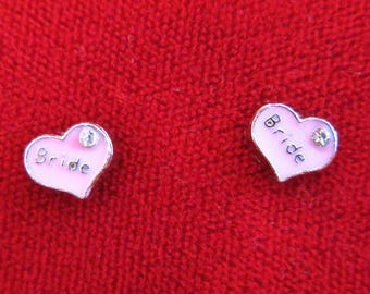 5pc "bride" floating charms for memory lockets (LC17)
