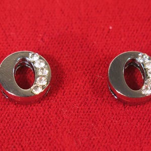 10pc &quot;letter O&quot; 8mm slide charms in antique style silver (BC1375-O)
