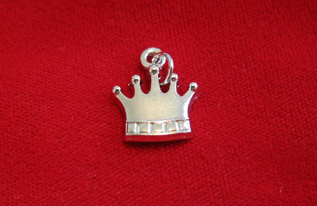 BULK 15pc crown Charms in Antique Style Silver Etsy