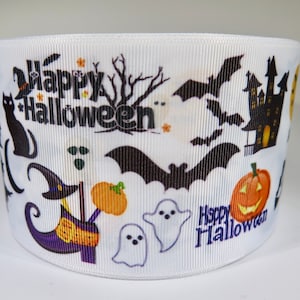 5 yards of 3 inch &quot;Halloween&quot; grosgrain ribbon