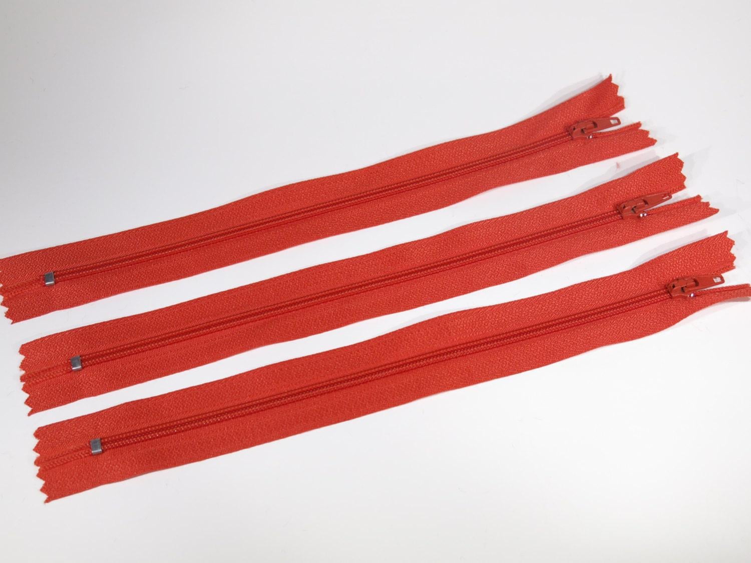 10pc Zipper 20cm / 8inch Red Closed End (Z6) - Etsy