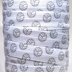 3 yards of FOE 5/8 inch Volleyball fold-over elastic ribbon image 1