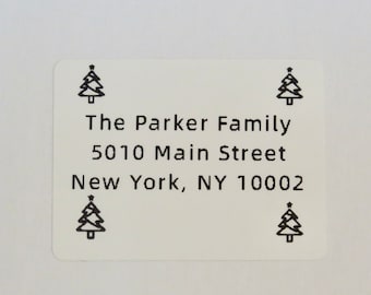Custom Christmas address return labels