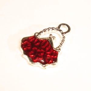 5pc &quot;purse&quot; charms in antique style silver (BC605)