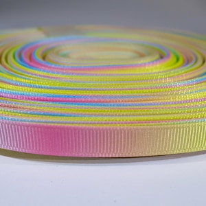 5 yards of 3/8 inch &quot;rainbow&quot; grosgrain ribbon
