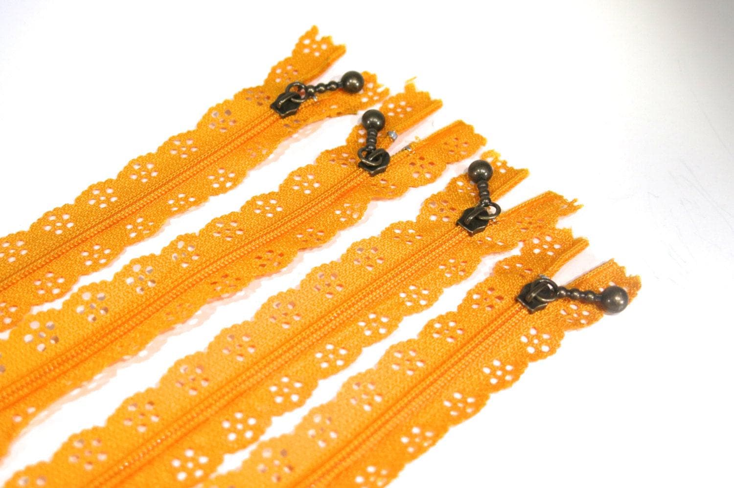 10pc Zipper 25cm / 10inch Orange Lace Closed End (Z59) - Etsy