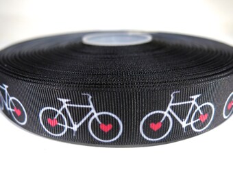 5 yards of 7/8 inch "bicycle" grosgrain ribbon