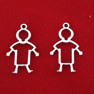 10pc &quot;Boy&quot; charms in antique silver style (BC773)