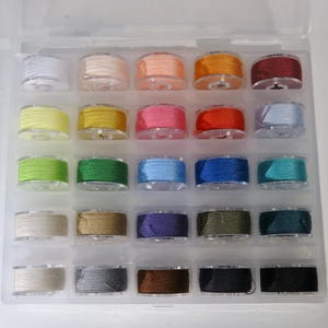 25pc &quot;pre-wound bobbin&quot; SA165 size A assorted (JC250)