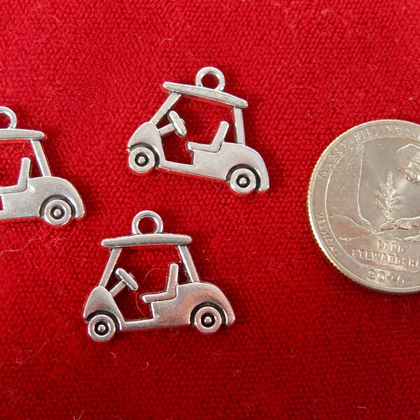 20pc "golf cart" charms in silver style (BC1661)