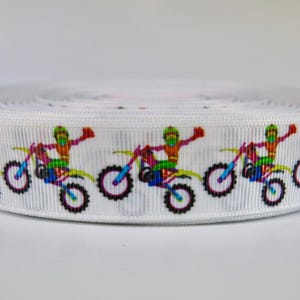 5 yards of 7/8 inch &quot;bike&quot; grosgrain ribbon