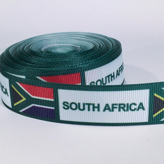 5 Yards of 1 Inch south Africa Grosgrain Ribbon 